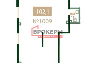 Помещение своб.назн., 102,1 м², 1/12 эт.